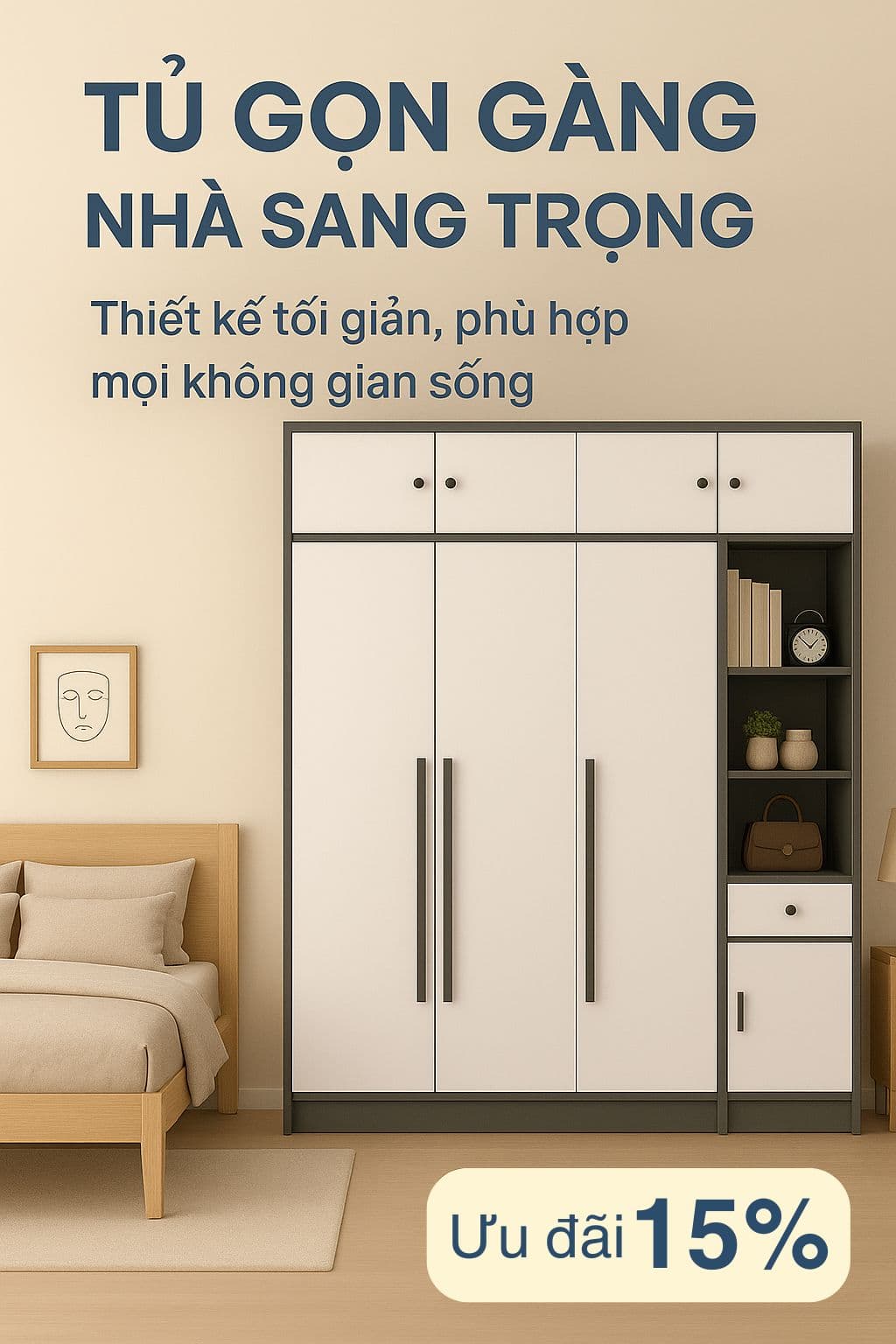 Tủ Quần Áo Tối Giản Hiện Đại